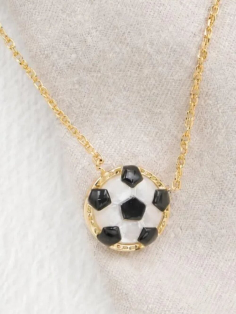 Kendra Scott Soccer Ball Pendant Gold Necklace - Picture 2 of 2